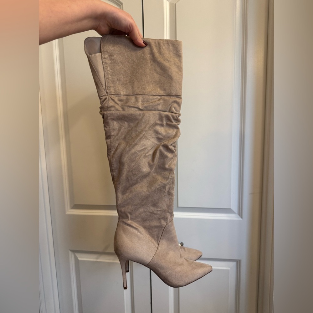 JESSICA SIMPSON FAUX SUEDE BOOTS, SIZE 11